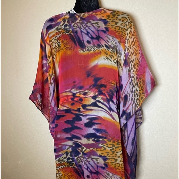 NEW Pia Rossini Vibrant Colors Paradiso swim & Beach Kaftan Cover Up. - Picture 5 of 6